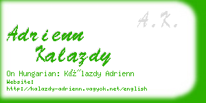 adrienn kalazdy business card
